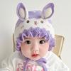 New baby hat autumn and winter cute boys and girls newborn knitted wool rabbit ear hat