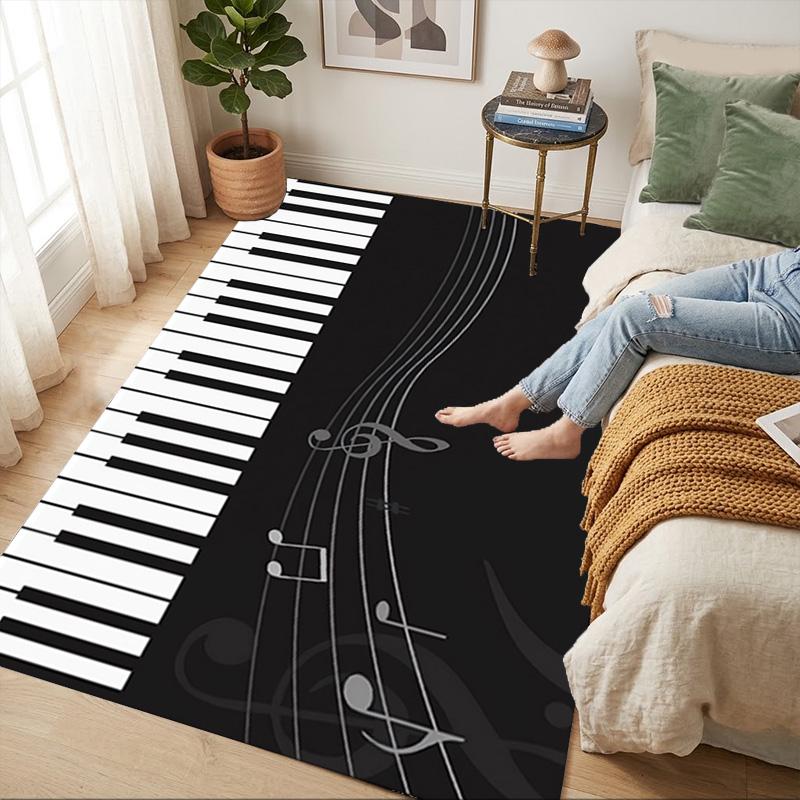 Music Keys Living Room Nonslip Area Rug Soft Carpet For Bedroom Game Playroom Sofa Office Home Decor Doormat Christmas Gift C9302498