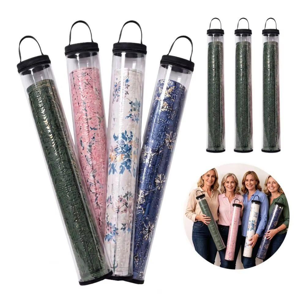 Clear Transparent Tube Bag Portable Zipper Storage Bag for Card Game Mat Round Storage Tube