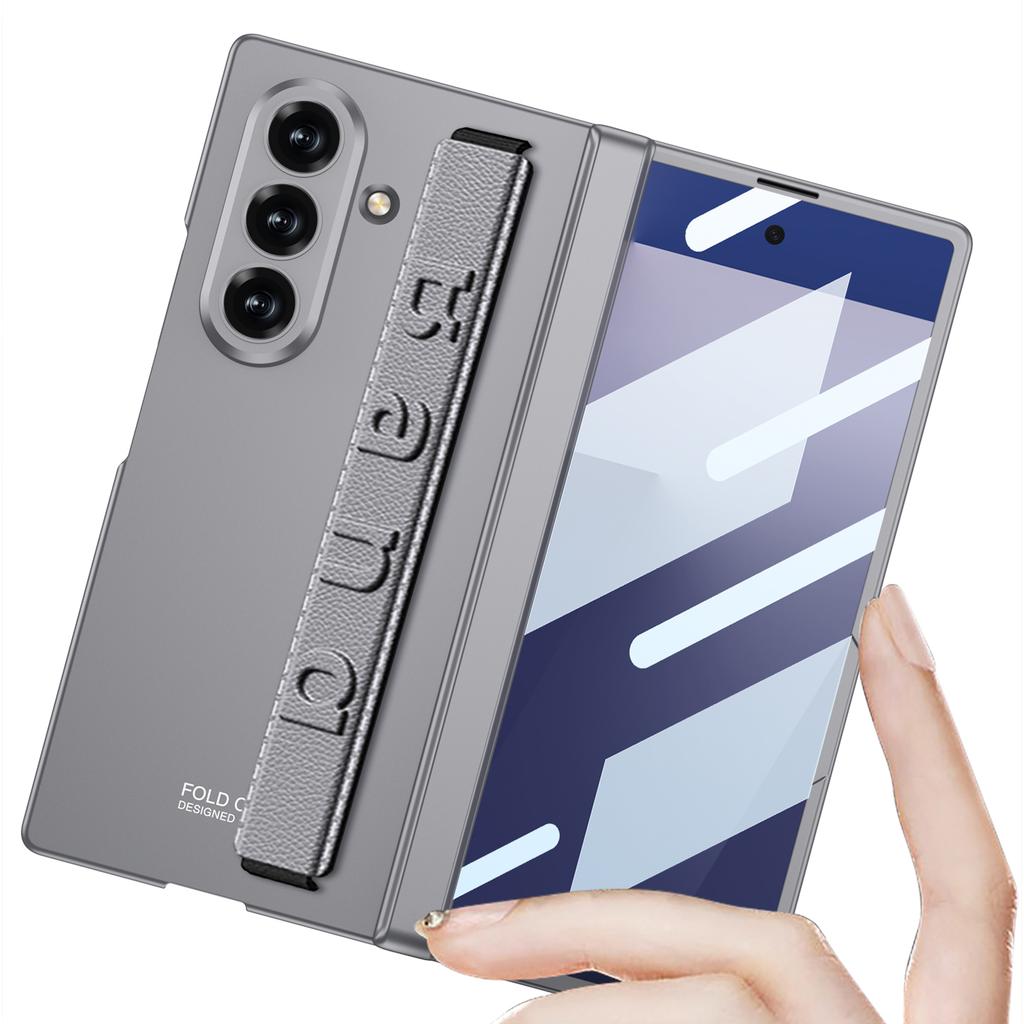 GKK For Samsung Galaxy Z Fold7 5G Case with Strap/Hinge Protection PC+Tempered Glass Phone Cover