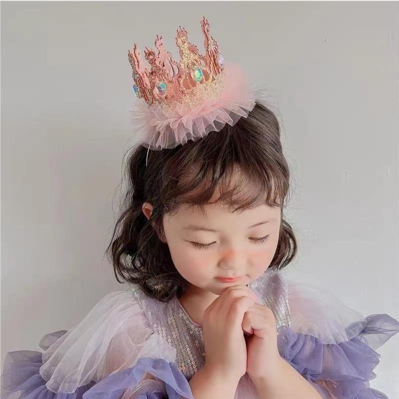 Crown Princess Birthday Hat: Children's Party Headband & Cake Photo Prop