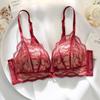 Red Lace Front Closure Bra with Adjustable Straps