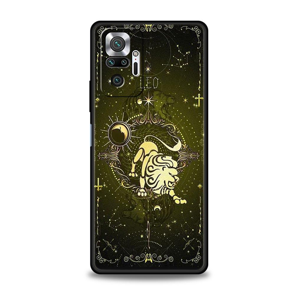 Constellation Phone Case For Xiaomi Redmi Note 14 13 5G 10 11 12 Pro Plus 4G 14C 13C 12C 10C Black Cover
