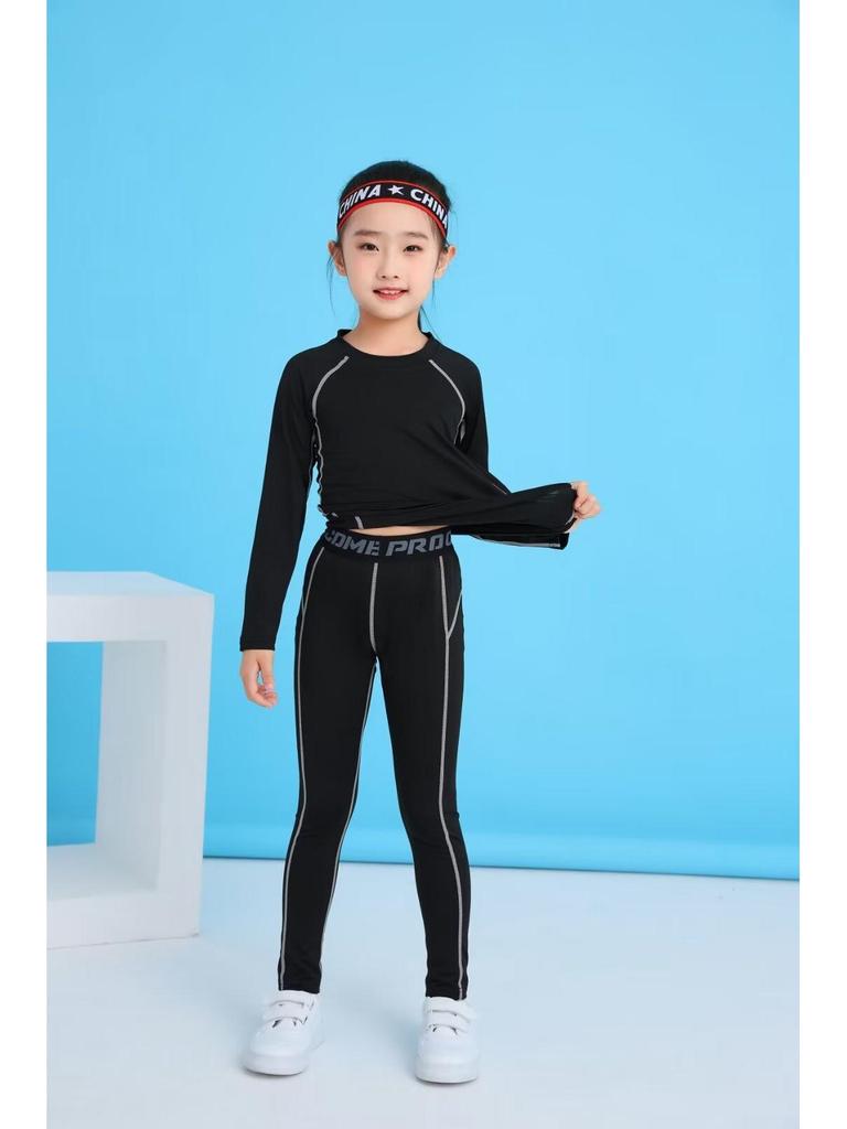 A03 Long Sleeve Tight Suit Set for Adults & Children, Size 16-3XL, Fitness Wear Leotard