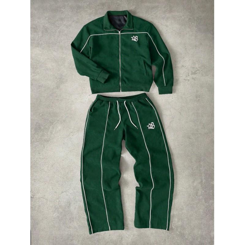 Mens Oversized Streetwear Track Suit Set