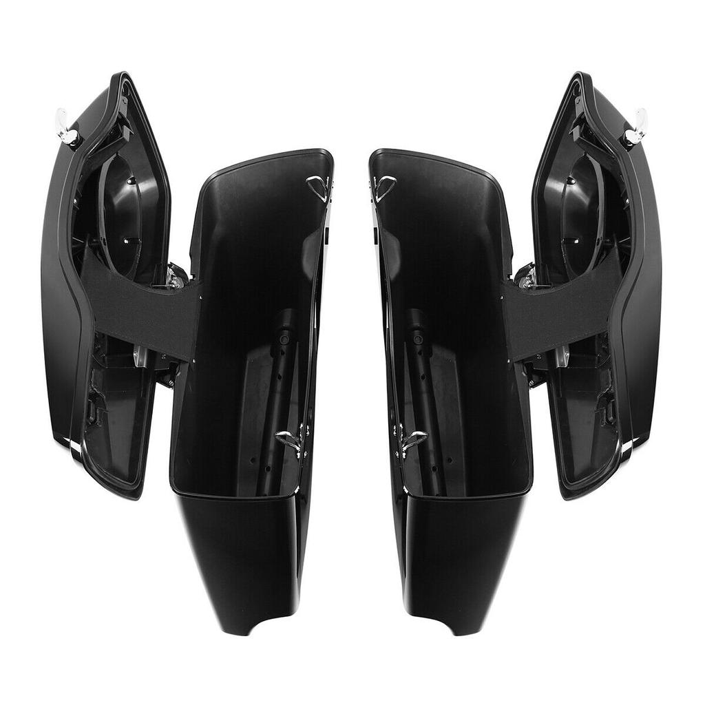 Motorcycle 4" Extended Stretched Saddlebag 6x9" Speaker Lids For Harley Touring Road Glide CVO 2014-2024