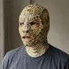 Uomo Lucertola Maschera Mostro Serpente Realistica Morbida Texture Rettile Maschera Intera Facciale Lattice Spaventosa Pelle di Serpente Copricapo Adulto Unisex