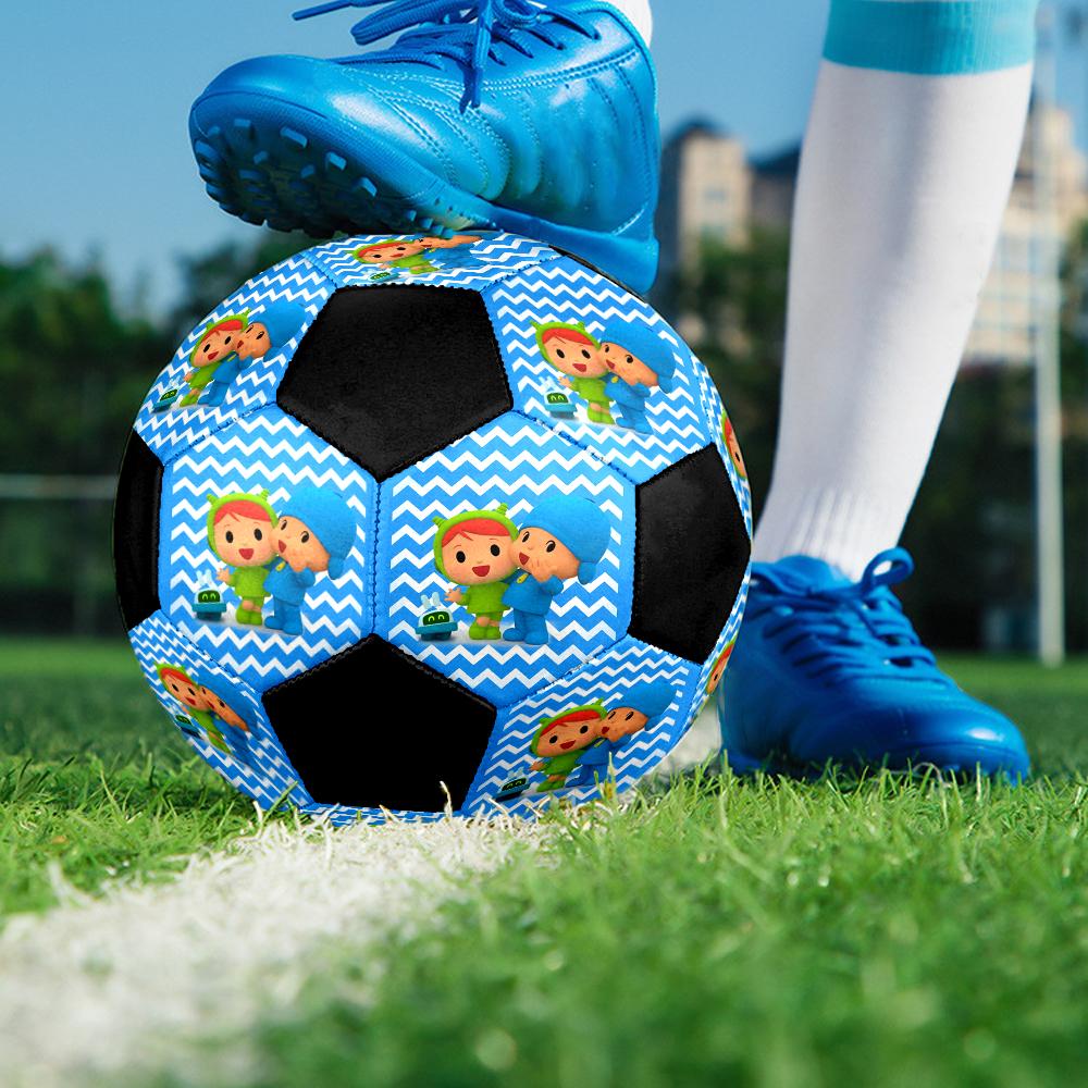 Pocoyo Theme Size 5 Soccer Ball, Suitable for Both Indoor and Outdoor Matches, a Gift Suitable for Everyone.