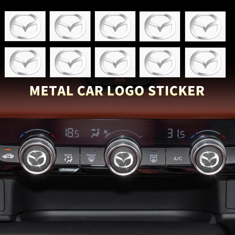 2026 2/5/10pcs 3D Metal Car Emblem Sticker Decor Badge Decal Interior Styling For Mazda 3 CX3 CX4 CX5 CX7 CX8 CX9 Atenza Axela
