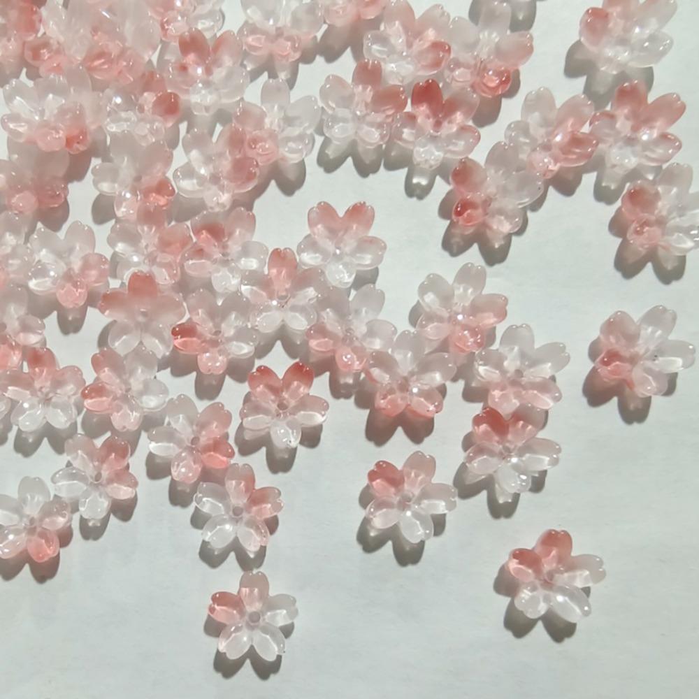 100pcs Transparent Oriental Cherry Beads Gradient Color Jewelry Making Material DIY Accessories