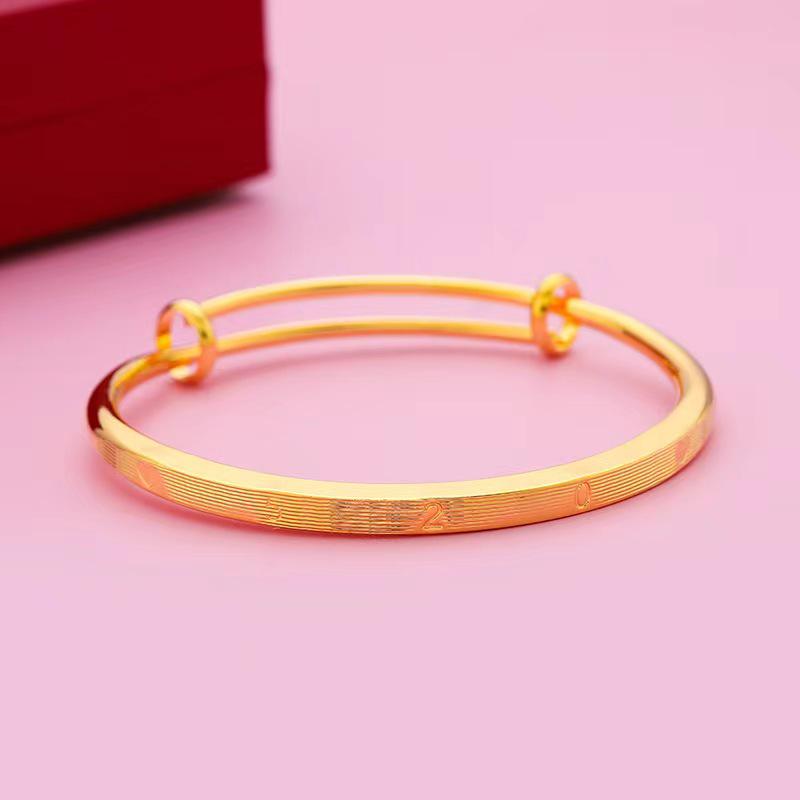 Браслет-манжета из латуни с золотым покрытием в форме сердца Циси - Пескоструйная обработка, раздвижной браслет для девушки