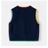 Cartoon Bear Pattern Sleeveless Pullover Knit Vest For Kids Boys And Girls
