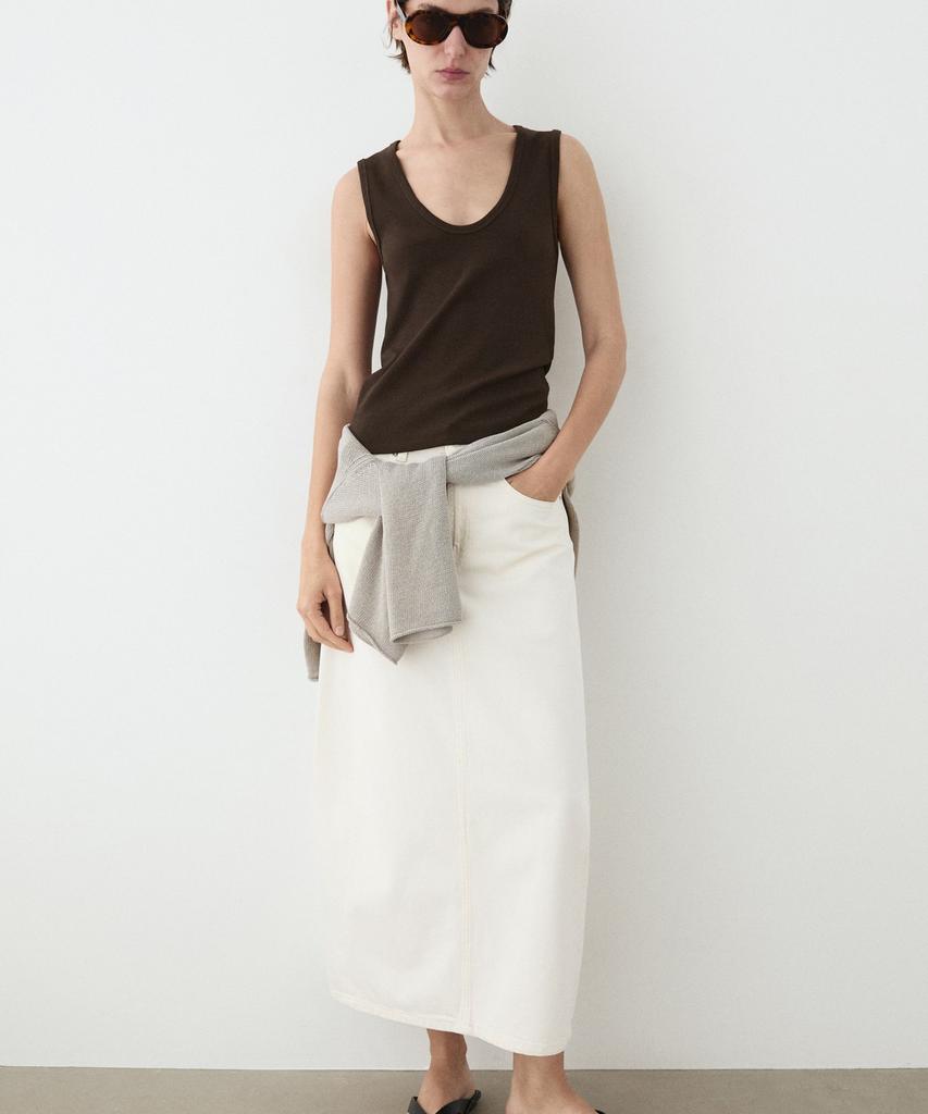 Masimodutti V-Neck Sleeveless T-Shirt