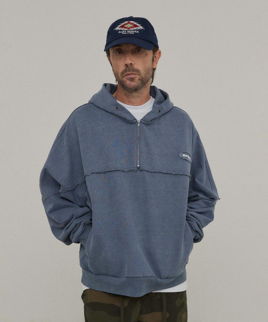 Half-Zip Hoodie_Blue