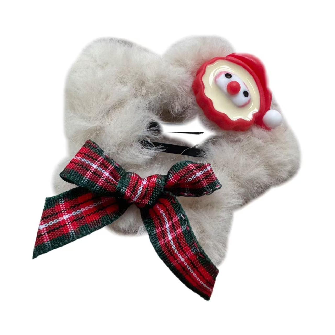 

Children s Christmas Star Plush Snap Hair Clip - Cute Autumn/Winter Accessory