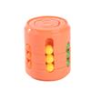 Rotating Bean Puzzle Toy Orange 6x6x7cm Compact Portable Fun Bean Puzzle Cube Fingertip Toy