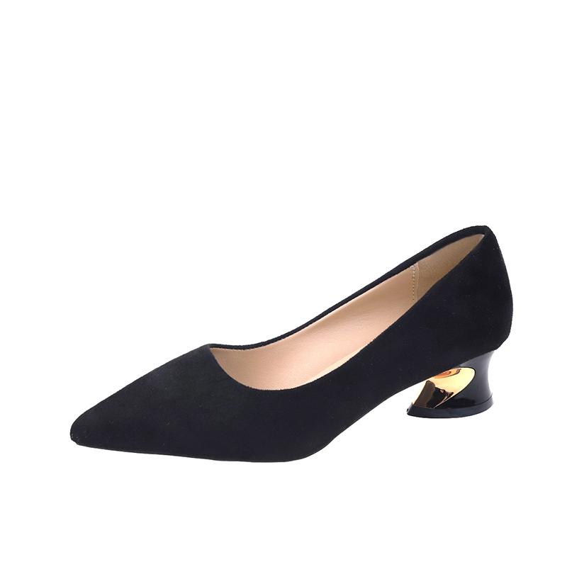 

2024 Женские туфли-лодочки с острым носком, замшевые, на высоком каблуке, с отделкой из стразов, для вечеринок, гладиаторские туфли 35-43 Kopmkp Fashion 38