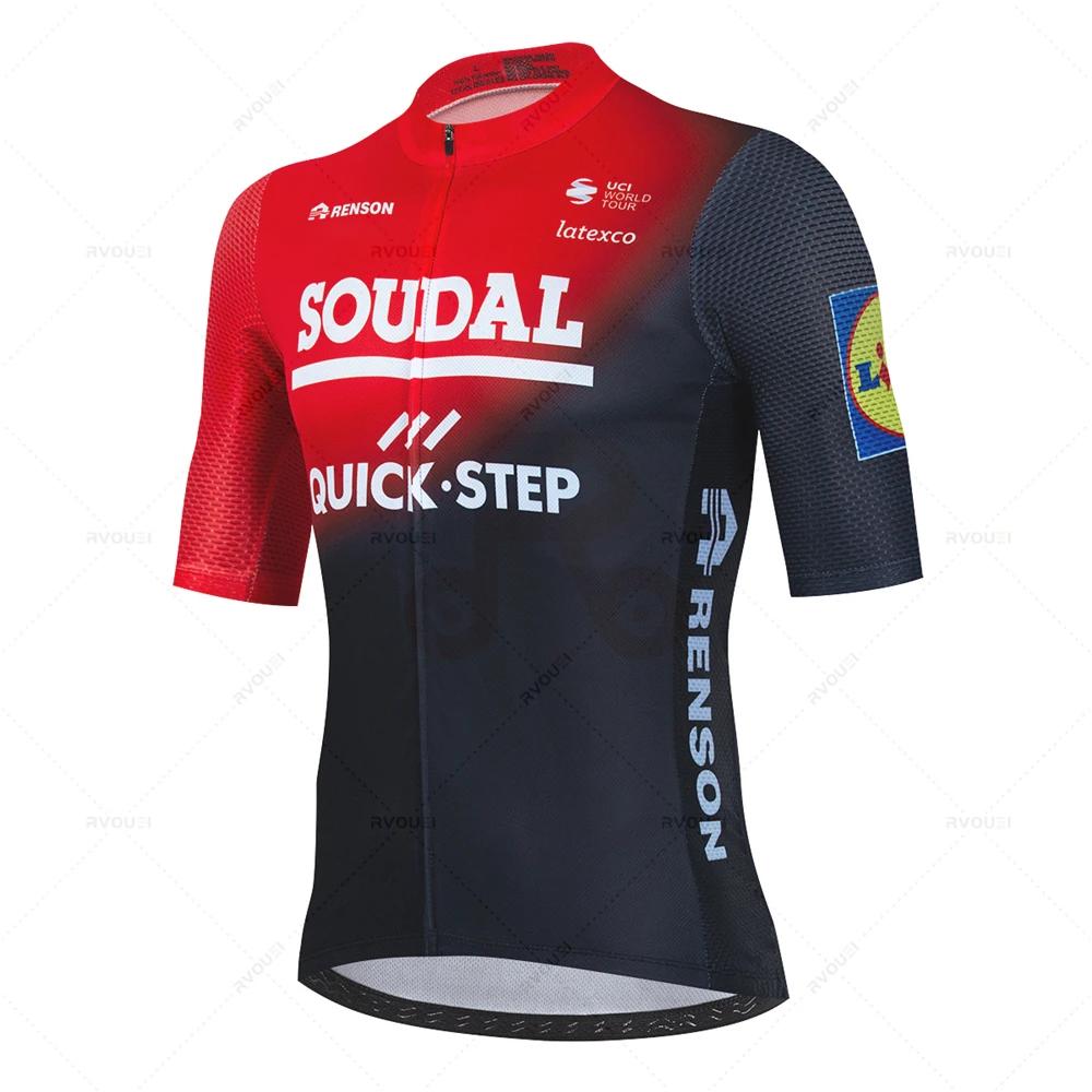 2026 Lidl Soudal Quick Step Letní cyklistický dres MTB s krátkým rukávem Cyklistická sada Sada cyklistických kraťasů MTB Ropa Ciclismo Cyklistická trička Maillot
