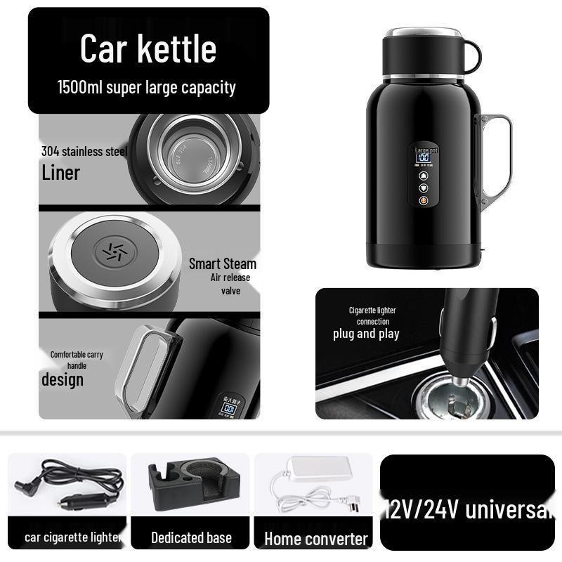 Universal Electric Car Kettle for Heating and Insulation