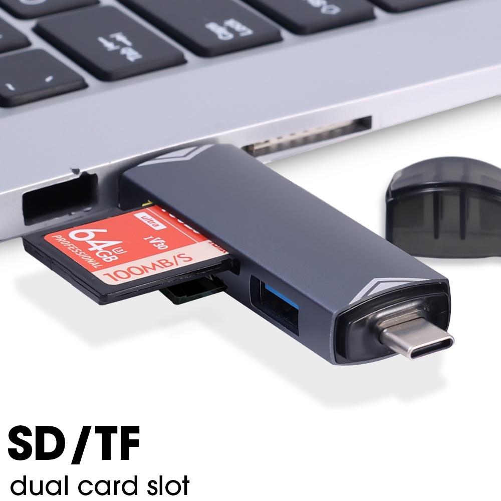 6 in1 OTG Card Reader USB 3.0 To Type C Micro USB Adapter Flash Drive Smart Memory Card Reader TF Camera Mini SD Cardreader