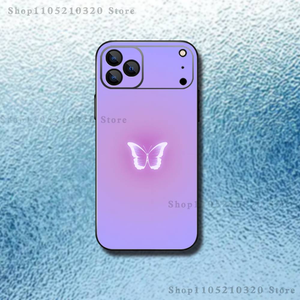 

butterfly pattern Phone Case For iPhone 17,16,15,14,13,12,Pro,Max,Plus,E,SE4,Air,Mini Black Soft Box iPhone11