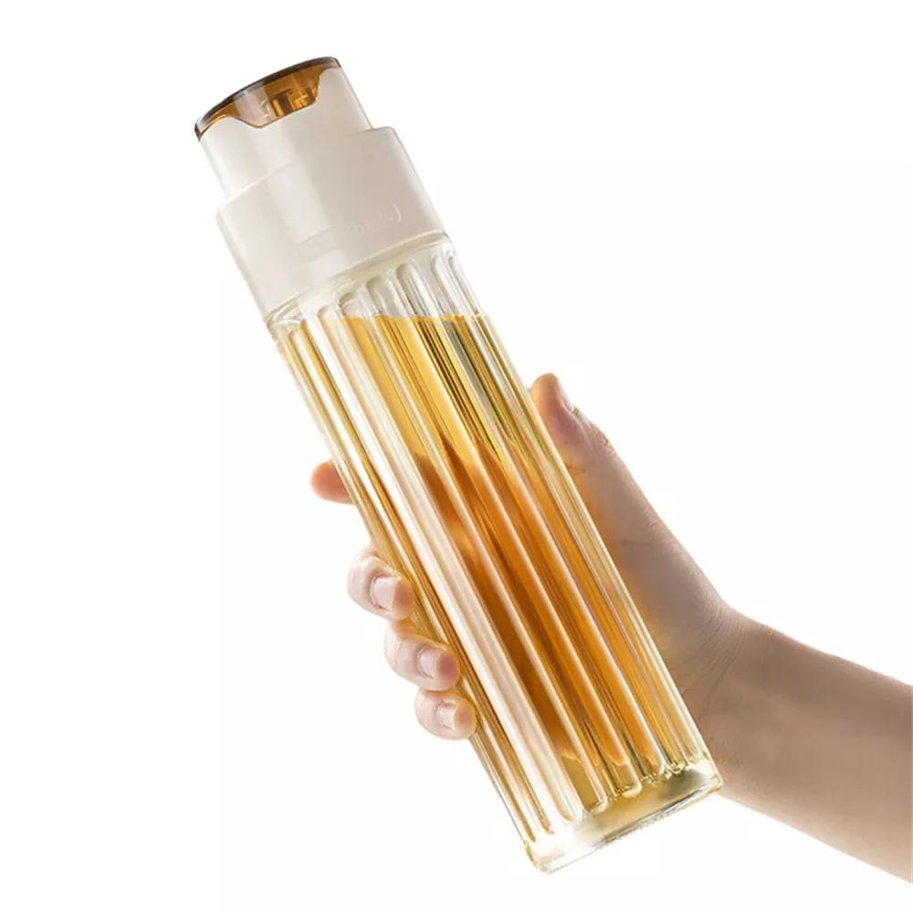 

Автоматический дозатор масла 500 мл Прозрачная стеклянная бутылка для хранения масла - герметичный инструмент для хранения масла для уксуса, соевого соуса