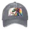 Watercolor Dragon with his Morning Coffee Baseball Cap birthday custom caps Sun Hat For Children Vintage Unisexs Tennis Women