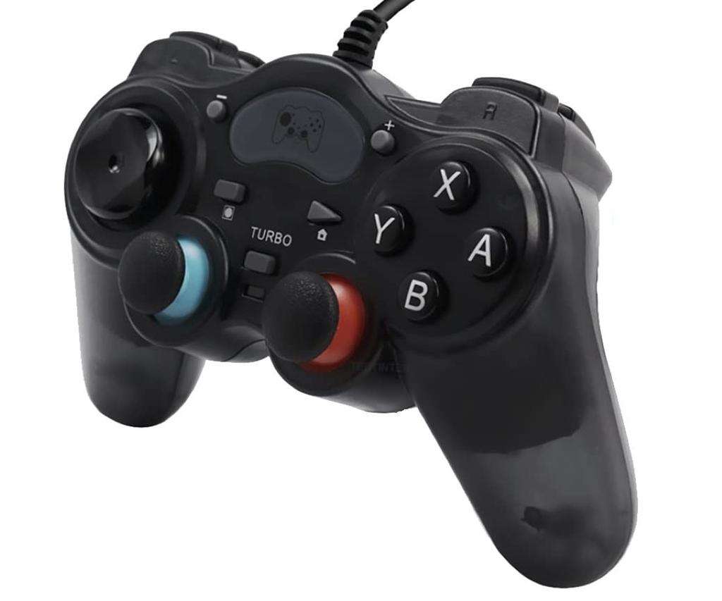 Hi-High Wired Multi-Game Controller for PC, Steam, PC360, PS4, PS3, and Switch (HH-0300, Black)