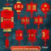 2025 New Year Red Lantern Indoor Decorations - Spring Festival Fu Character Hanging Ornaments.