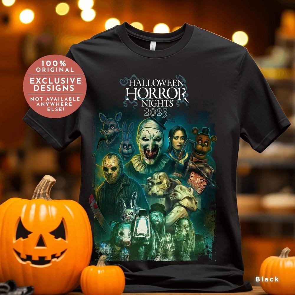 Halloween Horror Nights 2025 Shirt, Spooky Tee, Universal Horror Night Unisex T-Shirt XXL