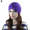 Modische Damen Indischer Stil Dehnbar Plissiert Turban Hut Kappe Kopfwickel Bandana