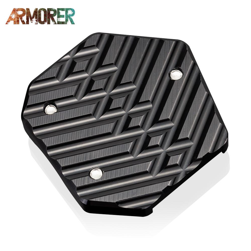 Motorcycle Accessories For SUZUKI GSR 750 GSR750 Kickstand Foot Side Stand Extension Pad Support Plate 2011 2012 2013 2014