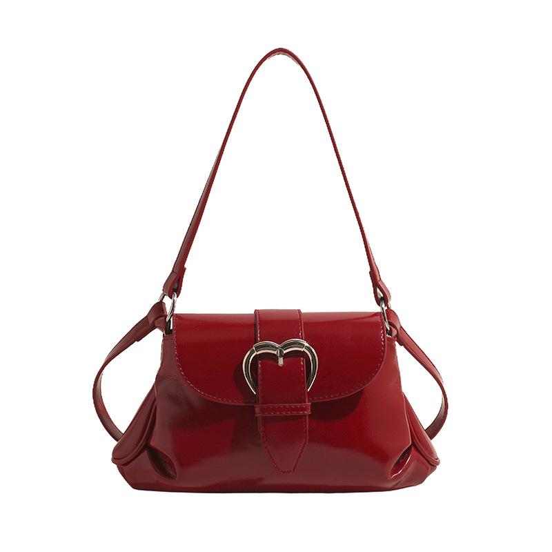 Small fresh and trendy saddle bag women's 2025 new simple and fashionable shoulder bag high-end oblique span bag women's small square bag