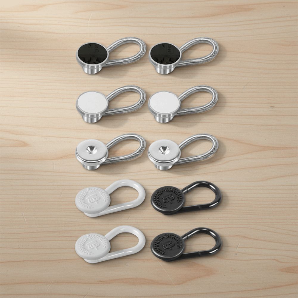 10pcs 10Pcs Set Collar Extenders Elastic Loop Dress Shirt Clips Shirt Cuff Button Flex Office Work