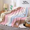 Pastel Wave Hearts Floral Flannel Blanket Warm Soft Halloween Christmas Decorative Couch Warm Cozy All-Season Gift