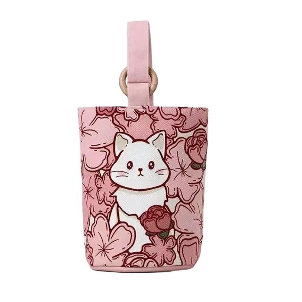 

Rabbit Cartoon Tote Bag Print Rabbit Lunch Bag Reusable Cat Bucket Handbag Female/Girls