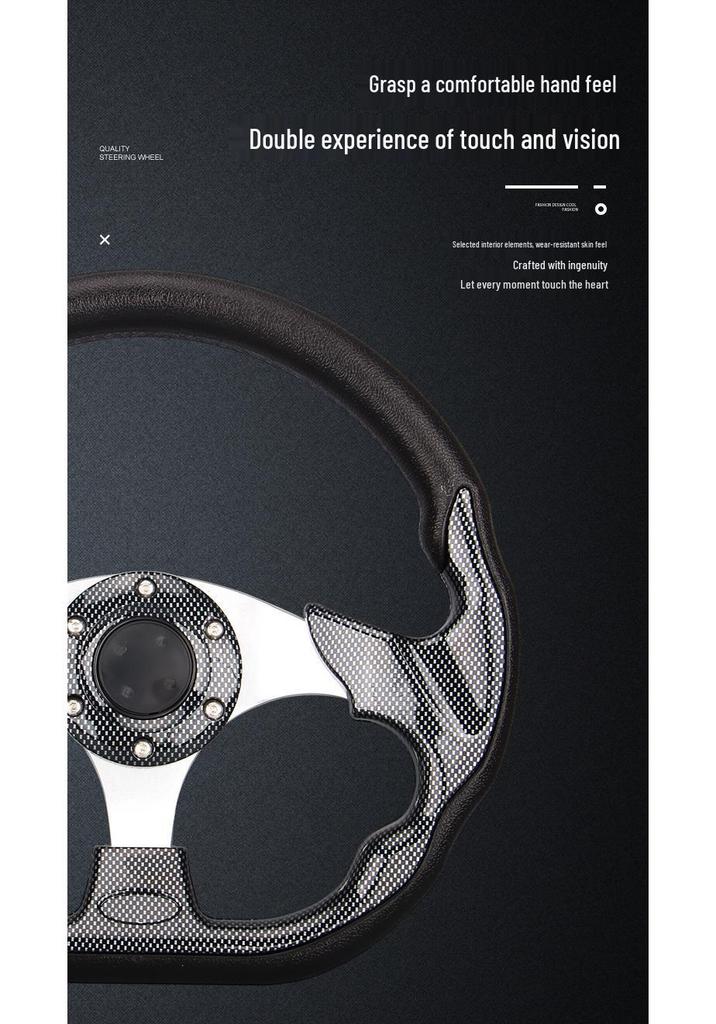 Universal Racing Steering Wheel, suitable for 13-inch steering wheels, ideal for modified and racing cars.
