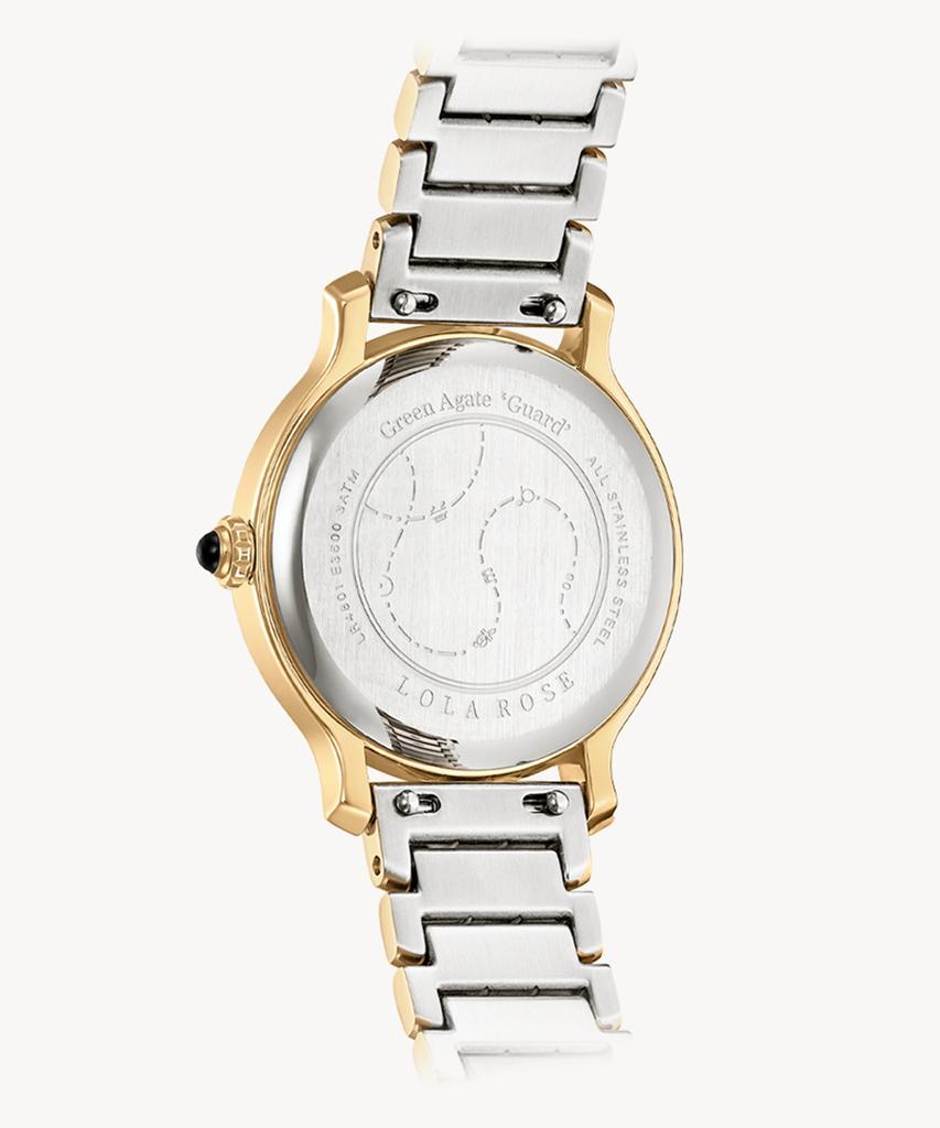 Lollalojeu Waltz Green Onyx Two-Tone Women'S Metal Daily Watch