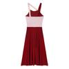 Kids Girls Mesh Overlay Ballet Contemporary Dance Dress Lyrical Leotard Costume Sleeveless Dresses