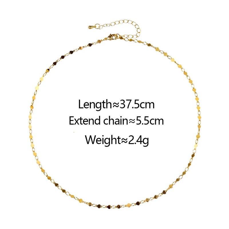 Real  Sterling Silver 18K Gold Minimalist Geometric Chain Necklaces for Women Classic Fine  Light Luxury Accessories