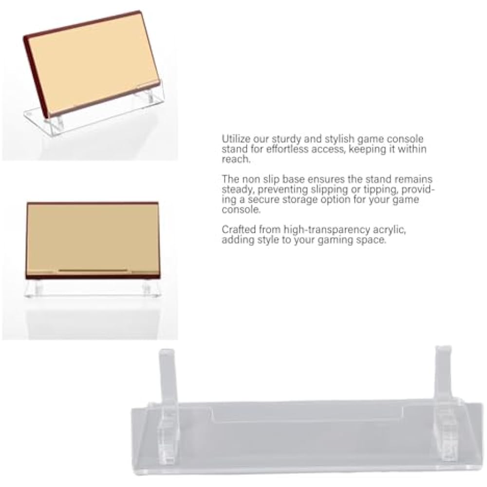 Baxnore Clear Acrylic Game Console Display Stand Holder Switch Game Watch Phone Tablet Gaming Acc...
