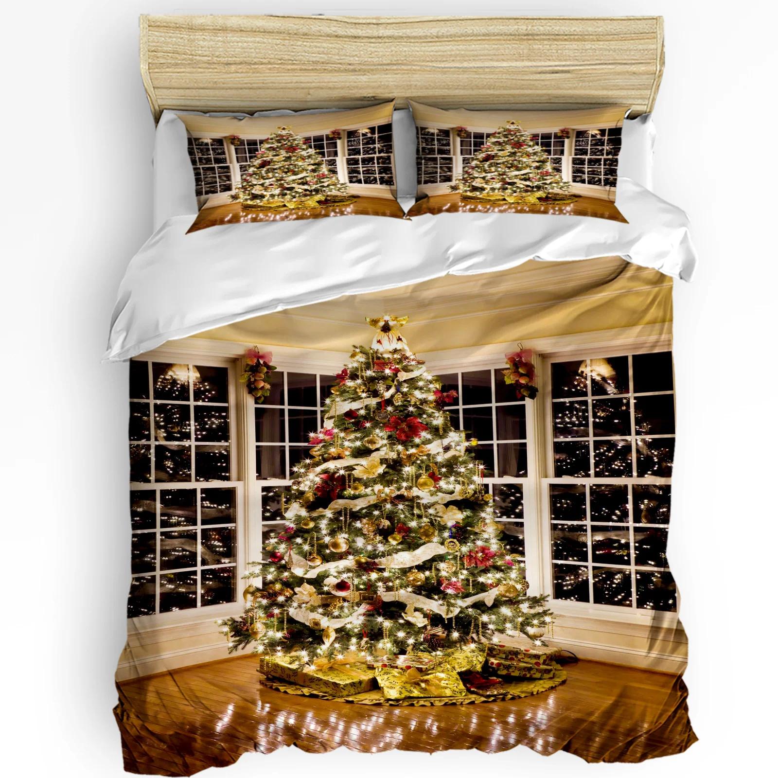 

Різдвяна куля Підодія Набір для ліжка Постільна білизна Для двоспального Домашній текстиль Покривало для ковдри Наволочки Комплект постільної білизни для спальні (Без аркуша) EU single(135x200cm)