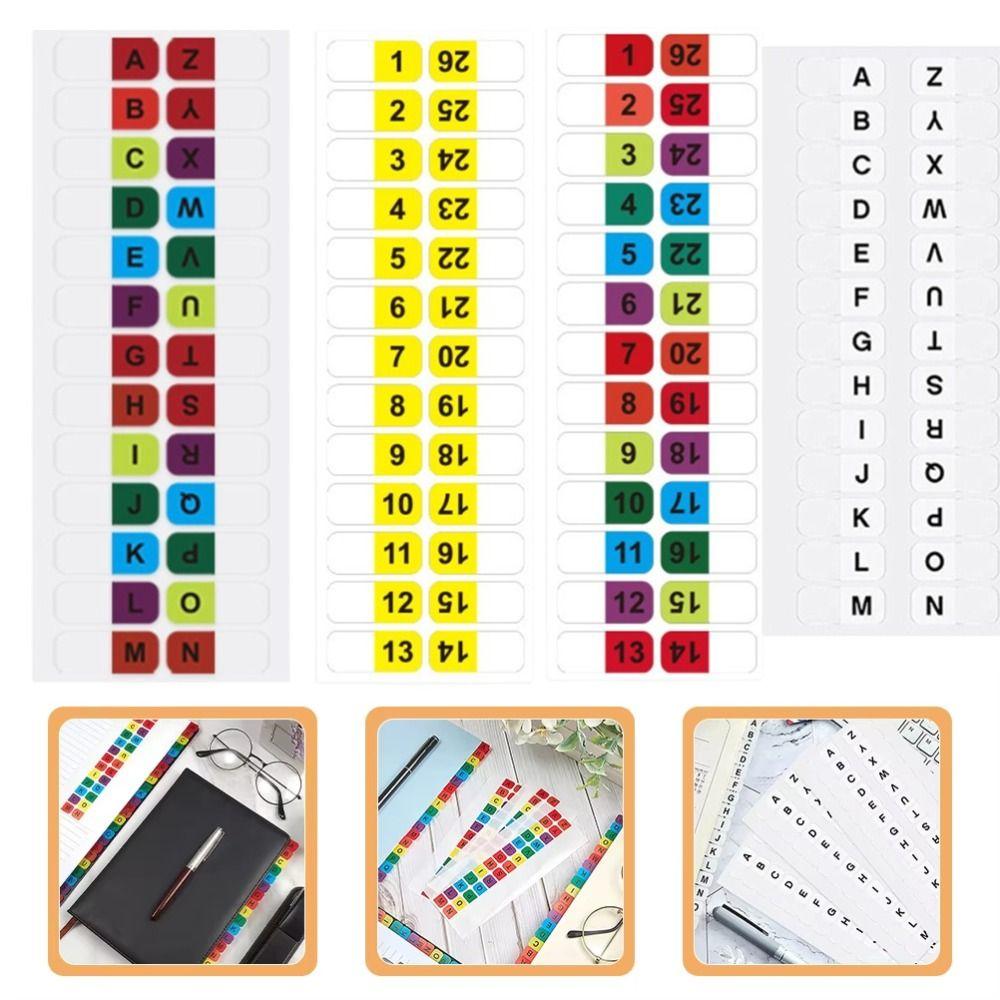 Small Strips Alphabet Page Markers Waterproof Page Marker Sticky Flags Books