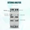 2P Terminal/Cable Size 16mm2 Dual Power Manual Transfer Switch AC400V 63A IP20 50/60HZ Standard IEC/EN60947-3 For 35mm DIN Rail