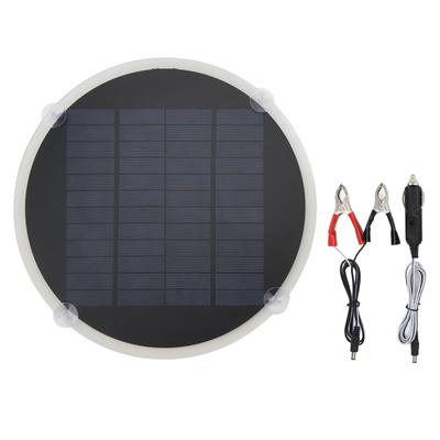 Round Solar Cell Panel Mini Monocrystalline Epoxy Board High Conversion Rate 20W 12V for Charging