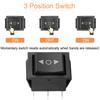 Xiatiaosann Rocker Switch 6 Terminal 3 Position ON-OFF-ON DPDT Momentary Switch DC 10A/16A