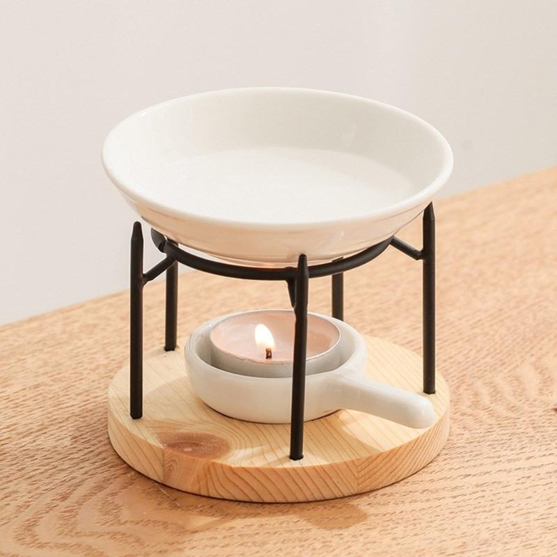 Elegant Ceramics Aromatherapies Diffuser Wax Melt Essential Oil Burners Tealight Holder for Bedroom and Spa Decoration