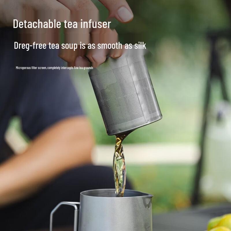 Xinjingzhou Outdoor 304 Stainless Steel Camping Tea Kettle Set