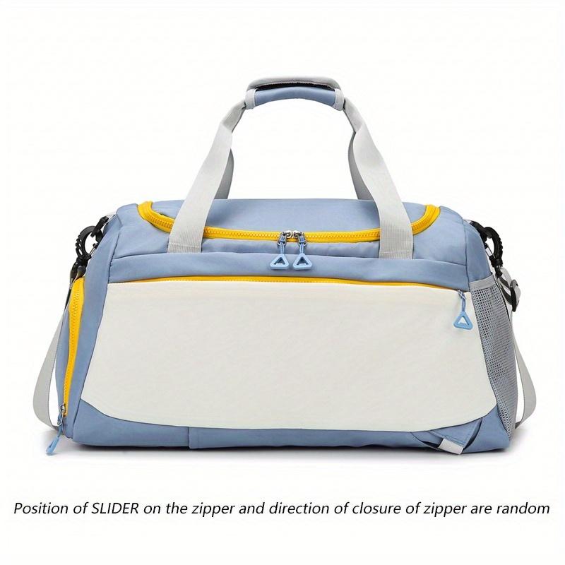 Large Capacity Nylon Travel Duffel Bag with Shoe Compartment & Wet/Dry Separation, Multi-Functional Sports Duffel for Men & Women