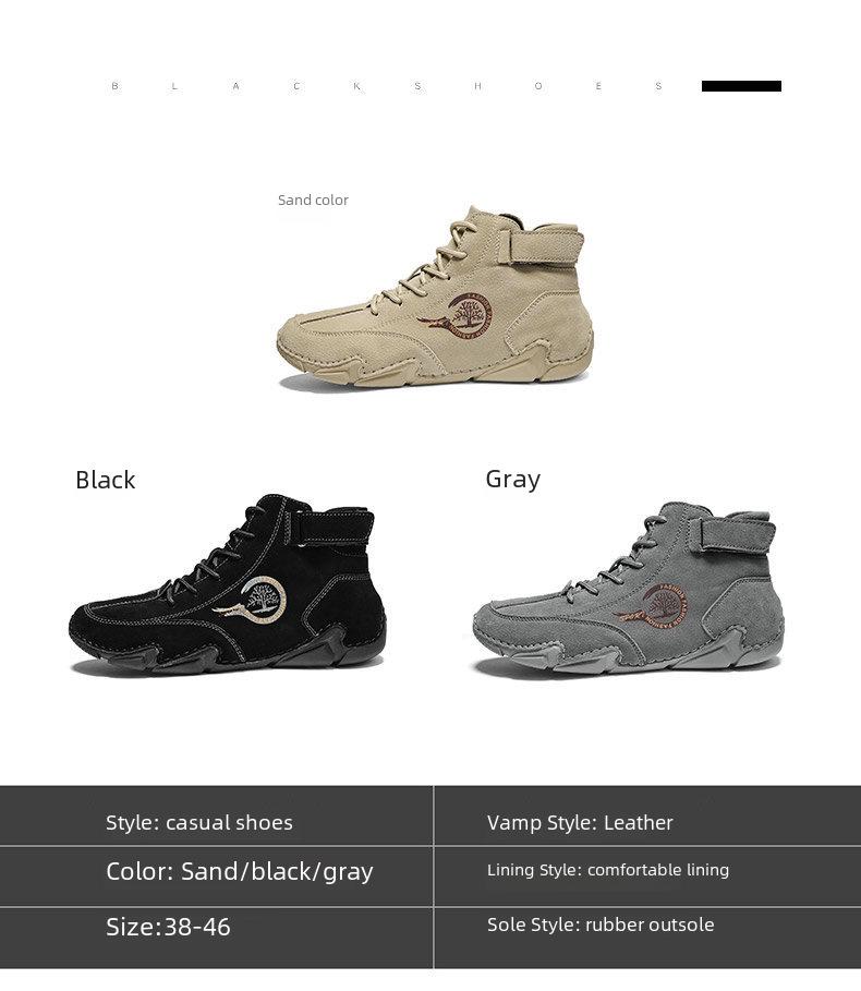 Men's Spring/Autumn Casual Short Boots - Trendy Outdoor Footwear